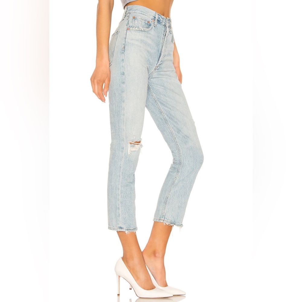 Agolde Riley High Rise Straight Crop Jean (size 27)